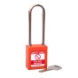 ORANGE Steel Shackle safety padlock keyed differently long