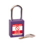  PURPLE Steel Shackle safety padlock keyed alike to KA30002
