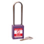  PURPLE Steel Shackle safety padlock keyed differently long