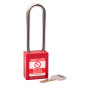  RED Steel Shackle safety padlock keyed differently long