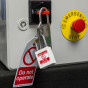 WHITE Steel Shackle safety padlock keyed differently