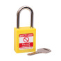 YELLOW Safety Padlock – Steel Shackle Keyed Differently