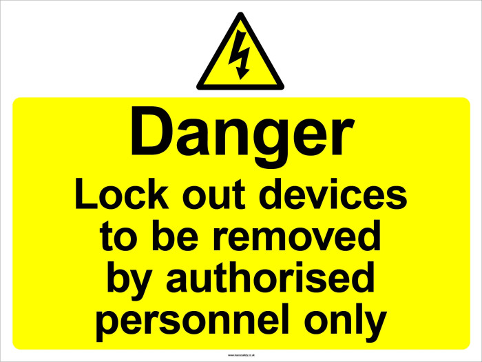 Rigid Lockout Wall Sign 450x600mm Danger Lockout devices to