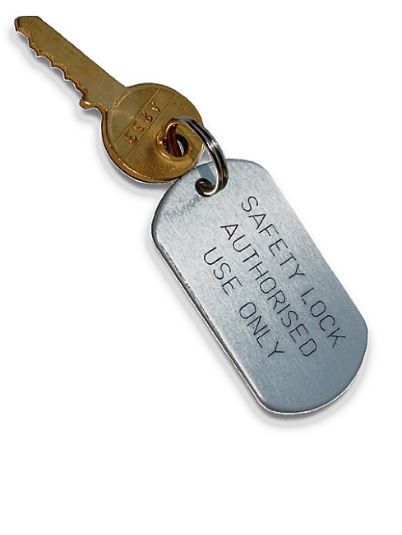Tag 50x29mm anodised aluminium
