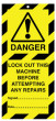 Lockout Safety Tags Pk 10 110x50mm Lock Out This Mach..