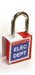 'Elec Dept' - Lockout Padlock Fold-Over Tag