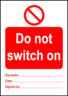  Size A6 Do not switch on 