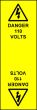 Electrical Cable Marking Labels - 110Volts