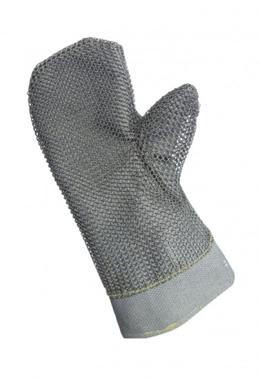 EDC ALUTHERM® Mitten chainmail covered 40cm long gloves (Pr)