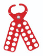 Steel Lockout Hasp in Red, 25mm Dia Jaws