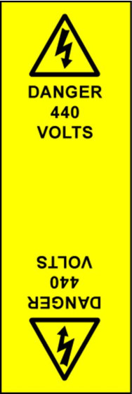 Electrical Cable Marking Labels - 440Volts