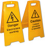 A Board, Danger - Caution Lockout procedure in operation