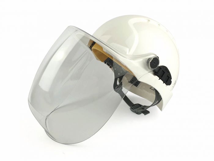 EvoGuard C2 Visor + EVO2 vented Safety Helmet Combined - White