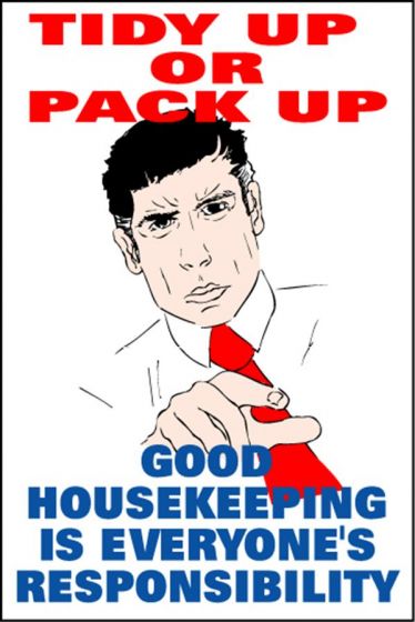 Housekeeping Posters - 'Tidy Up or Pack Up'