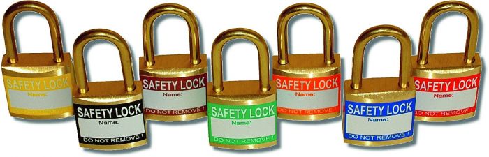 Padlock Labels Available in 7 Colours