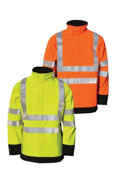 High Viz Arc Flash Yellow Waterproof Shell Jacket 17.1cal/cm2