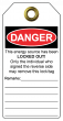 Danger - Locked out Tuff Tags (Pack of 10)