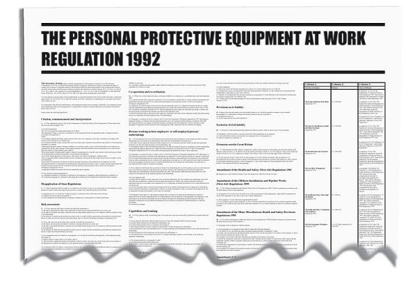 Personal Protective Equip @ Work Regulations Wallchart