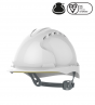 EvoGuard C2 Visor + EVO2 vented Safety Helmet Combined - White