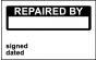  Elec Inspec Labels 40x75mm S/A vinyl Roll 250 Repaired By 