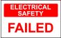  Elec Inspec Labels 40x75mmS/A vinyl Roll 250 E/Safety Failed 