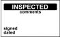  Elec Inspec Labels 40x75mm S/A vinyl Roll 250 Inspected 