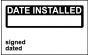  Elec Inspec Labels 40x75mm S/A vinyl Roll 250 Date Installed 