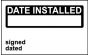  Elec Inspec Labels 25x40mm S/A vinyl Roll 250 Date Installed 