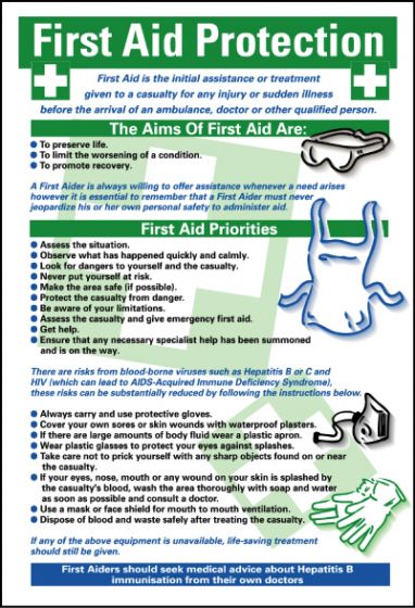 General Awareness Safety Posters - 'First Aid Protection'