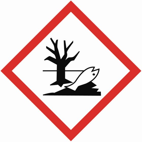 GHS ENVIRONMENTAL TOXICITY  sign 100mm x 100mm