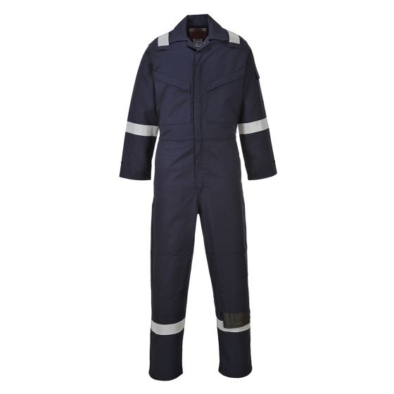 Arc Flash Coverall Navy with High vis Tape 13.6cal/cm2