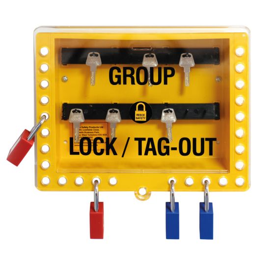 Wall Mounted Group Lockout Box GLB1 Yellow