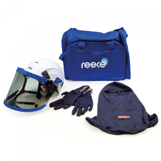Arc Flash Working at Height PPE face and hands kit - 12cal/cm2 overall rating 