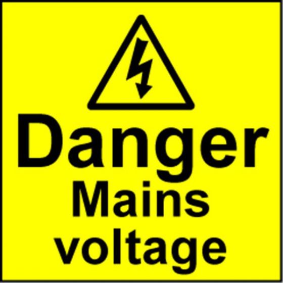 Electrical Safety Labels - Mains Voltage