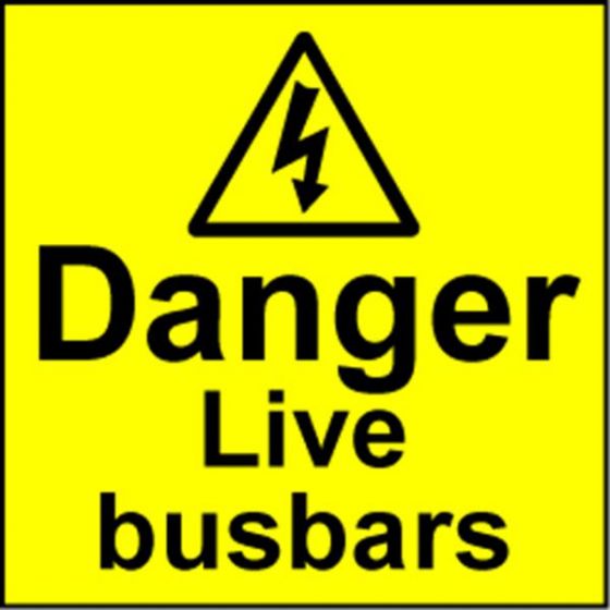 Electrical Safety Labels - Live Busbar
