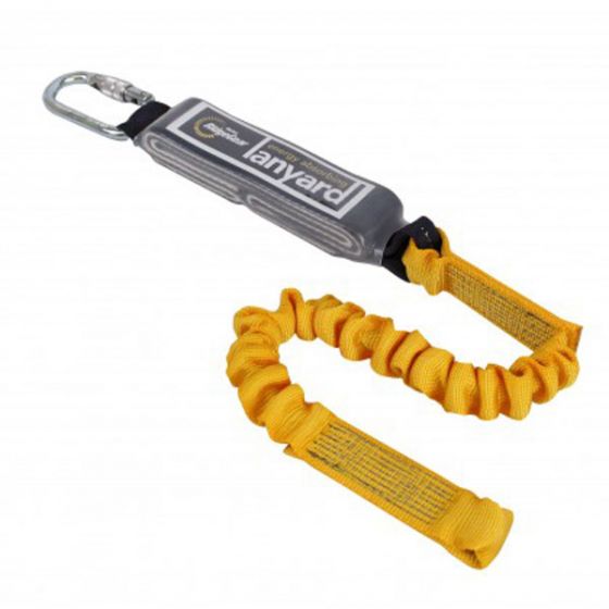 Elastic webbing lanyard and shock absorber 1.8m (connectors needed)