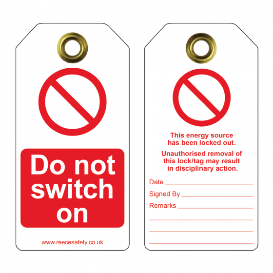 RLTT61 Danger - Do not switch on Tuff Tags