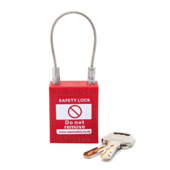 TC38RED50 Safety Padlock with Cable Shackle