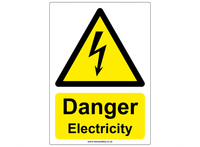 "Danger, Electricity" Safety Sign