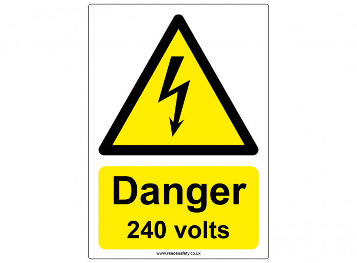 "Danger, 240 volts" Safety Sign