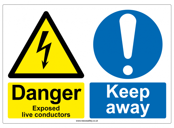 "Danger, live conductors" Safety Sign