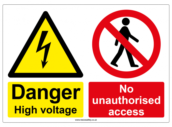 "Danger, No unauthorised access" Safety Sign