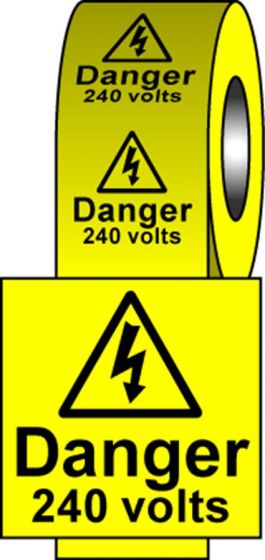 Safety Labels - 240 Volts