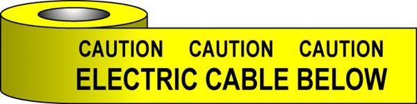 Underground warning tapes - Electric Cable