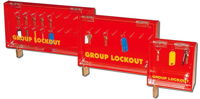  Lightweight Acrylic Lockout Box. 3 hook. 