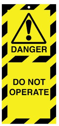 Lockout Safety Tags Pk10 160x75mm Danger Do Not Operate