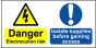 Electrical Hazard Warning Label - Isolate Supplies