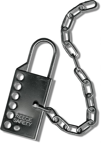  Stainless steel lockout hasp with 1220mm (48 inches) s/s chain 