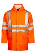High Viz Arc Flash Orange Waterproof Jacket 21.1cal/cm2