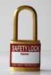 Brown padlock labels